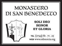 Black and white artwork for monastery plaque with shield image