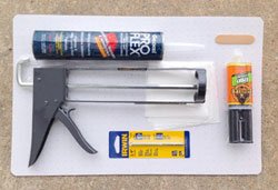 Closeup of tools included in PEC installation kit