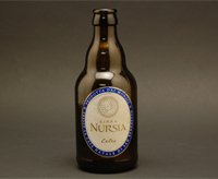 Brown Birra Nursia bottle with label