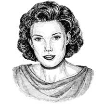 Portrait of woman in crosshatch artwork style