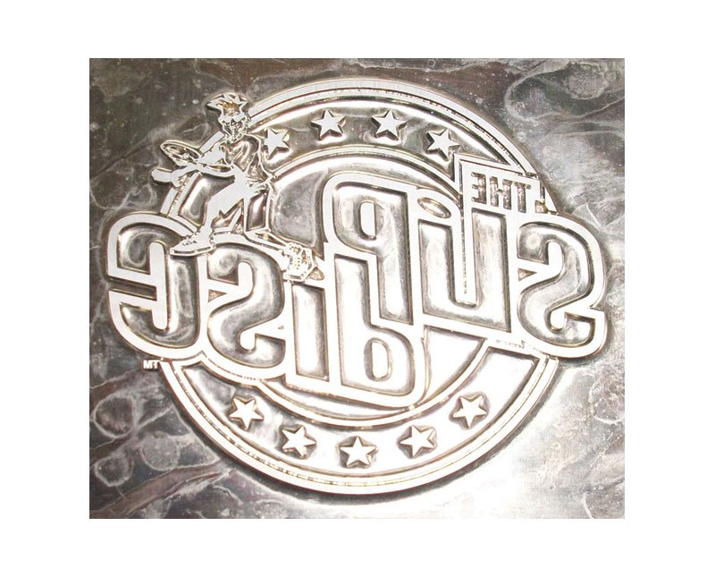 Foil stamping plate with Slip Disc logo