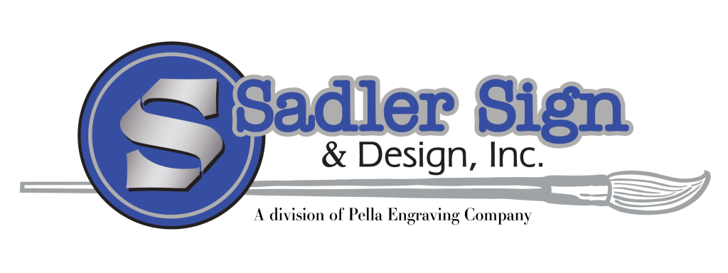 Sadler Sign logo with paintbrush
