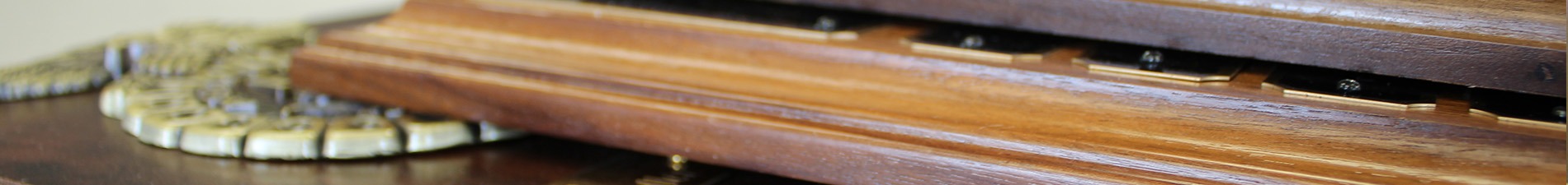 Header image with closeup of wooden plaque bases