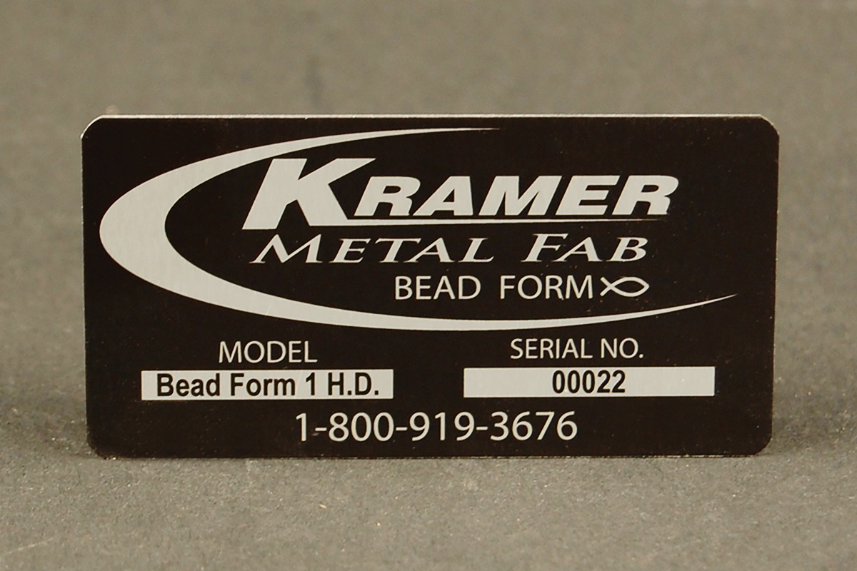 Metalphoto Kramer Metal Fab aluminum tag